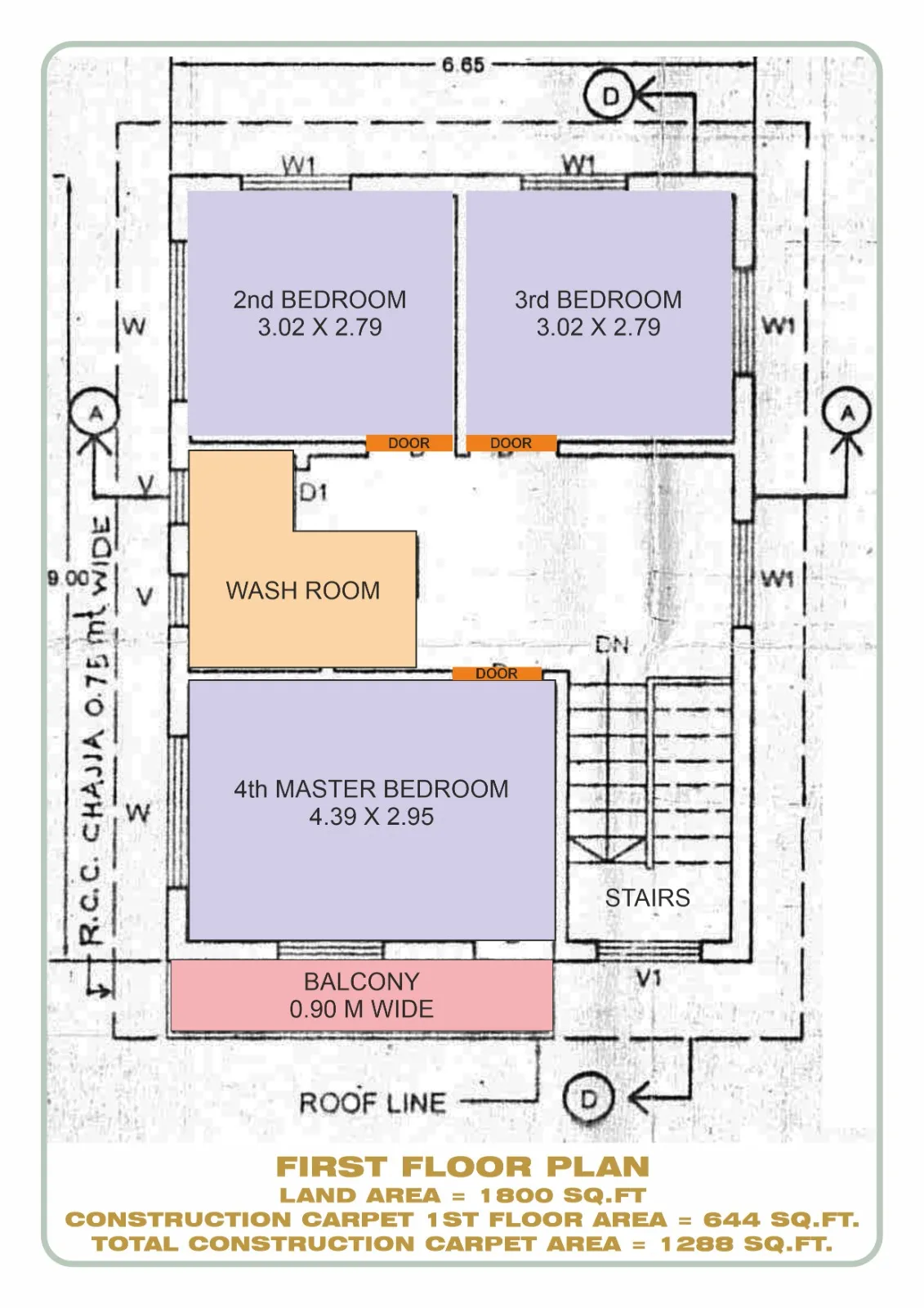 Royal Heritage bungalow first floor plan, Vasind