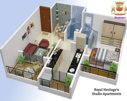 Radha Residency 1 BHK furnished flat at Royal Heritage, Vasind