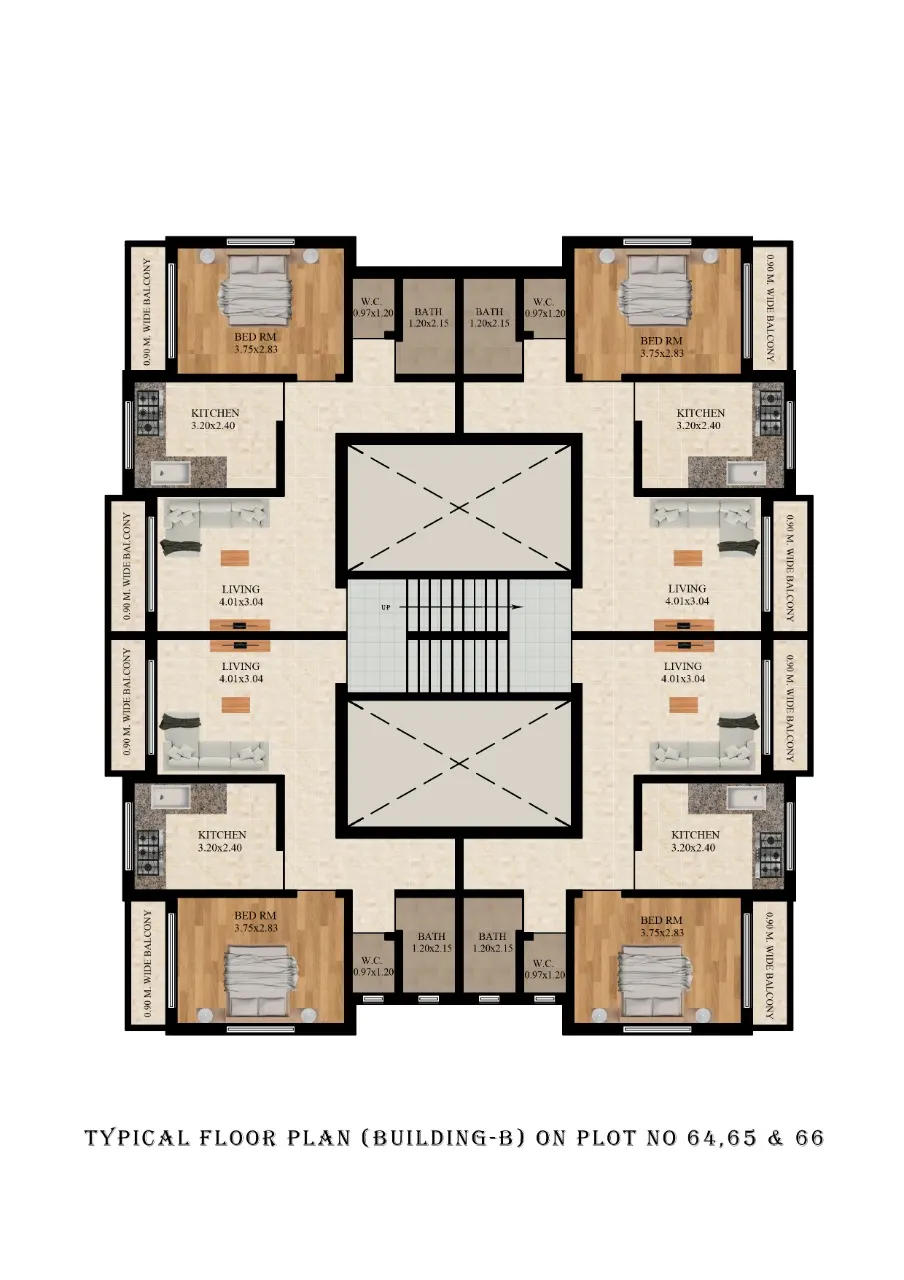 Royal Heritage typical flat layout plan, Vasind